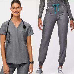 NEW FIGS Scrub SET XXS Scrubs Catarina One-pocket + Zamora Jogger Pants Medical